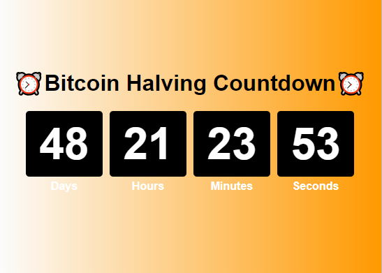 Base Bitcoin Halving Clock